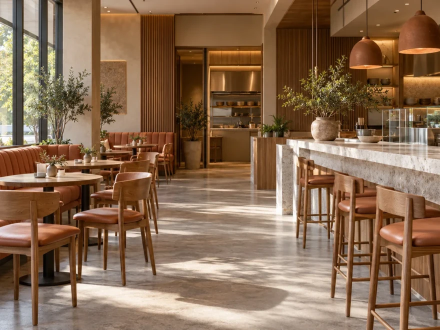Çağdaş Cafe Ve Restoran Oturma Alanı — Yapay Zekâ Ile Üretilmiş